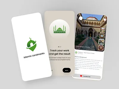 Islamic Landmarks app designing best app branding historical landmarks history islamic muslim muslim app concept ramadan trending ui user interface ux
