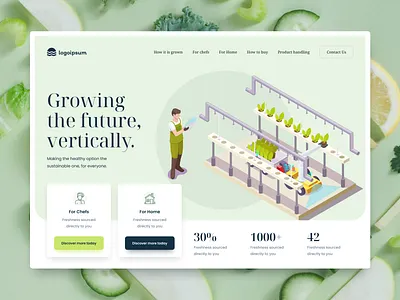 Vertical Farming Website - WiP design ui web web design website wip