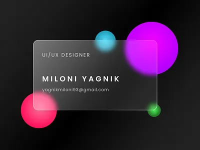 Glass Morphism card glassmorphism trending