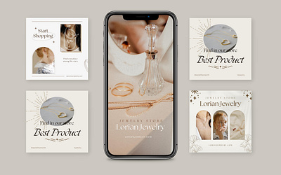 Jewelry store social media posts graphic design jewelry store social media post social media post design