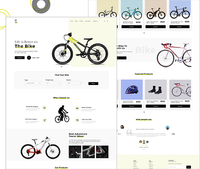 bike website bicycle bike design figma landingpage ui uiux website