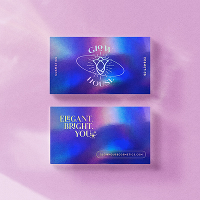 Cosmetics company business card business card graphic design logo design