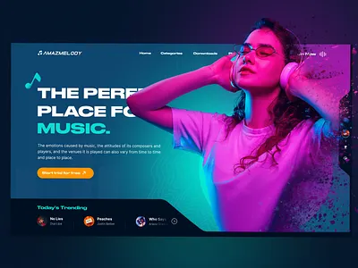 Music Web App 3d app behance branding design design trend dribbble graphic design illustration mobile app music music app music player player resourcifi spotify ui uiux ux vector