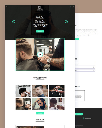 Bersdark barber beauty salon bootstrap css hair cutting html5 responsive template