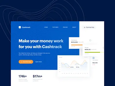 Fintech Landing page analysis cash design fintech hero section landing page money saving ui website