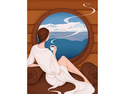 Porthole Views - Antarctica, by Wai conceptual illustration editorial illustration illustration illustrationartist illustrator travel travelillustration travelposter