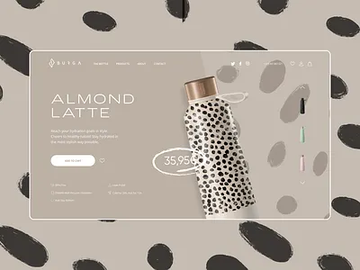 Water bottle product card adobe illustrator adobe photoshop bottle design landingpage product card ui ux water webpage