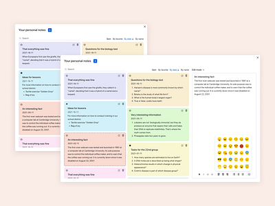 Personal Notes animation app design graphic design learn lms notes product design study ui ui design ui inspiration uiux user interface ux ux design uxui web design