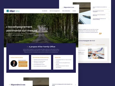 Landing Page Iker Family Office design landing ui ux webdesign website wordpress