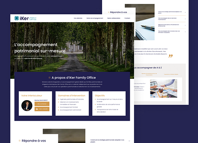 Landing Page Iker Family Office design landing ui ux webdesign website wordpress