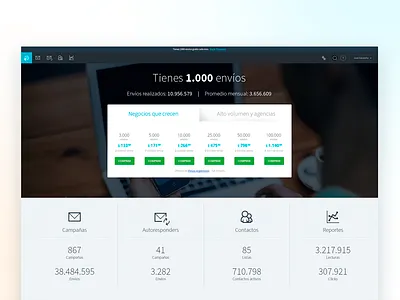 Envialo Simple - Dashboard dashboard desktop ui