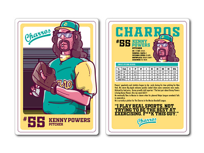 Kenny Powers Trading Card adobe illustrator baseball character hbo illustration kenny powers package design street trading card vector vector art