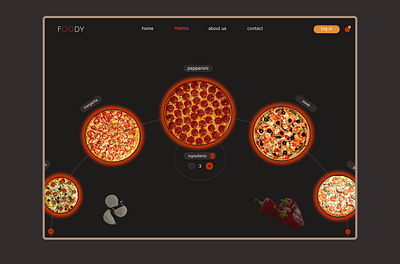 pizza(menu) 3d animation branding design graphic design illustration logo motion graphics orange pizza red ui ux