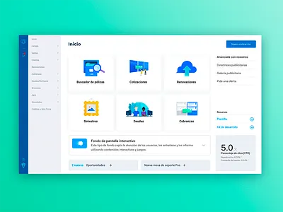 San Cristobal - Dashboard dashboard desktop insurance ui
