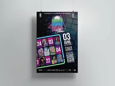 F2 | Drag queen bingo party - poster design graphic design poster print