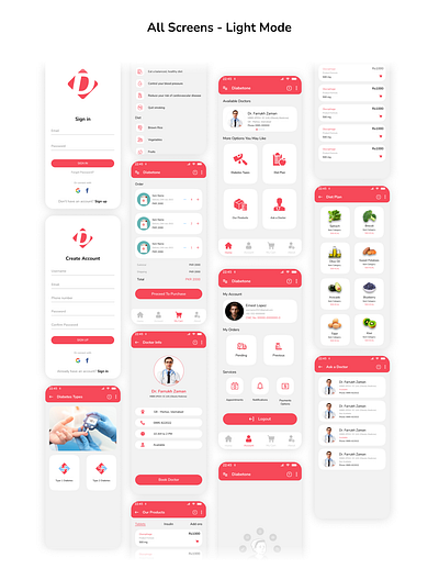 Diabetone - Light Mode app app design app ui app ui design design graphic design mobile app design ui ui design uiux ux