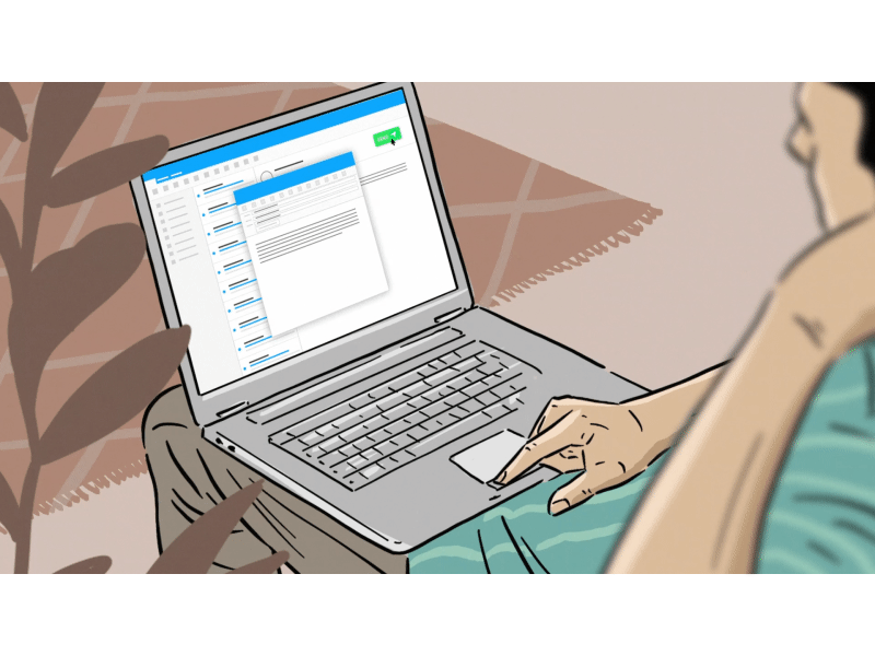 Send Email ae aftereffects animation email gif laptop paper plane send send email