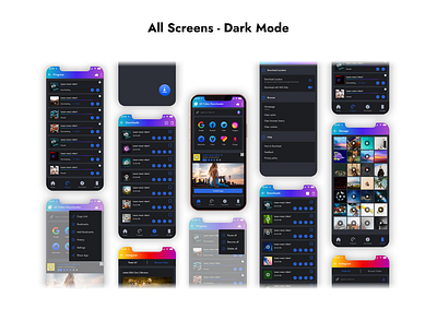 All Video Downloader - Dark Mode app app ui design dark mode design mobile app design ui ui dark mode ui design uiux ux