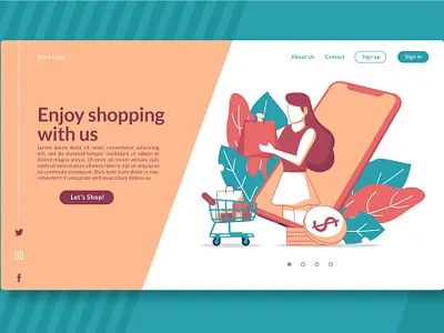 Ecommerce Business Set - Landing Page GR app branding design ecommerce ecommerce business illustration landing landing page musician online ticket set singer ui ui design ux ux design vector gr web web header website