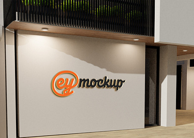 Free Light 3D Logo Mockup 3d design download mock up download mock ups download mockup free illustration light logo mockup mockup psd mockups psd