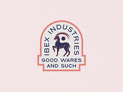 Ibex Industries badge design graphic design hand drawn ibex illustration illustrator industry logo texture typography vintage