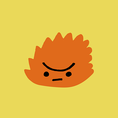 little fire cartoon character fire illustration sticker vector