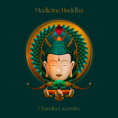 Medicine Buddha Single Cover Design buddhism geometry illustration mantra medicine buddha symbolism vector