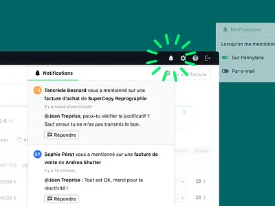 Notifications & Mentions 🔔 accounting business mention mentions notification notification centre notifications product design saas ui design ux design webapp