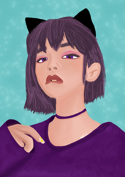 Cat Girl art creative design illustration