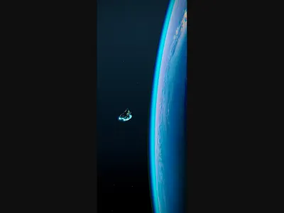 A Nice Night for Fishing 3d art blender blender3d cycles design illustration planet ship space