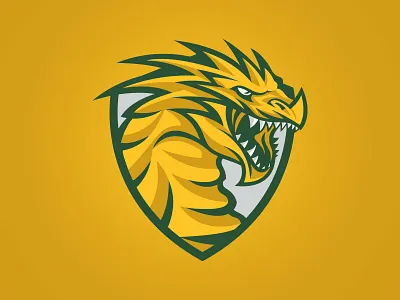 Dragon Logo brand brand design branding design football logo graphic design illustration logo logo design sports branding sports logo typography vector