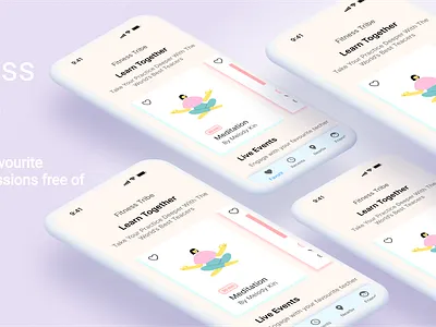 Fitness Tribe app product design typography ui ux