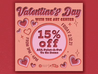 Valentine's Day post adobe illustrator ai cut paper design graphic design higher ed illustrator valentine valentines day
