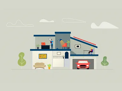 Home sweet home adobe illustrator graphic design home interior house illustration motion graphics real estate vector