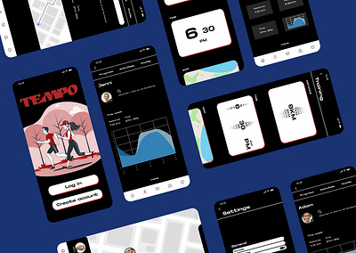 Tempo Running App . android branding design illustration iphone mobile nike phone run running runningapp sport ui uidesign uiux uiuxdesign ux uxdesign web