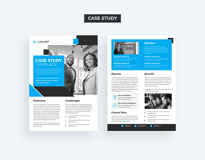 Case Study flyer template ad advertising agency business case case study corporate design flyer modern newsletter print design print reday promotion report study template