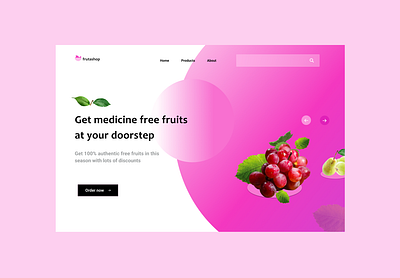 frutashop app design gradient graphic design logo typography ui website