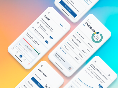 Credit Management App Design accounts app design budgeting budgeting tools cashback clean credit mangement data visualization e wallet easy navigation expense tracking finance finance app fintech mobile app mobile banking online payment ui user interface uxui