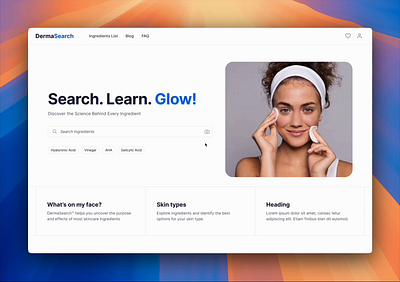 DermaSearch Website Design [Prototype] branding figma prototype ui design uiux ux design web