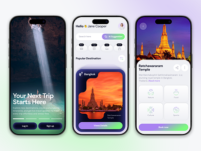 Travel App Design android app booking app design fright booking ios mobile mobile ui tourism tourist travel travel agency travel app traveling trip trip planner ui uiux uiux design ux