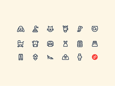 Icon set marketplace branding design illustration logo ui ux