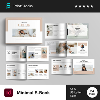 Minimal Ebook Landscape Template architeture book book design brochure brochure design clean design ebook ebook design flyer graphic design landscape design minimal minimal ebook modern new portfolio portfolio layout print template template