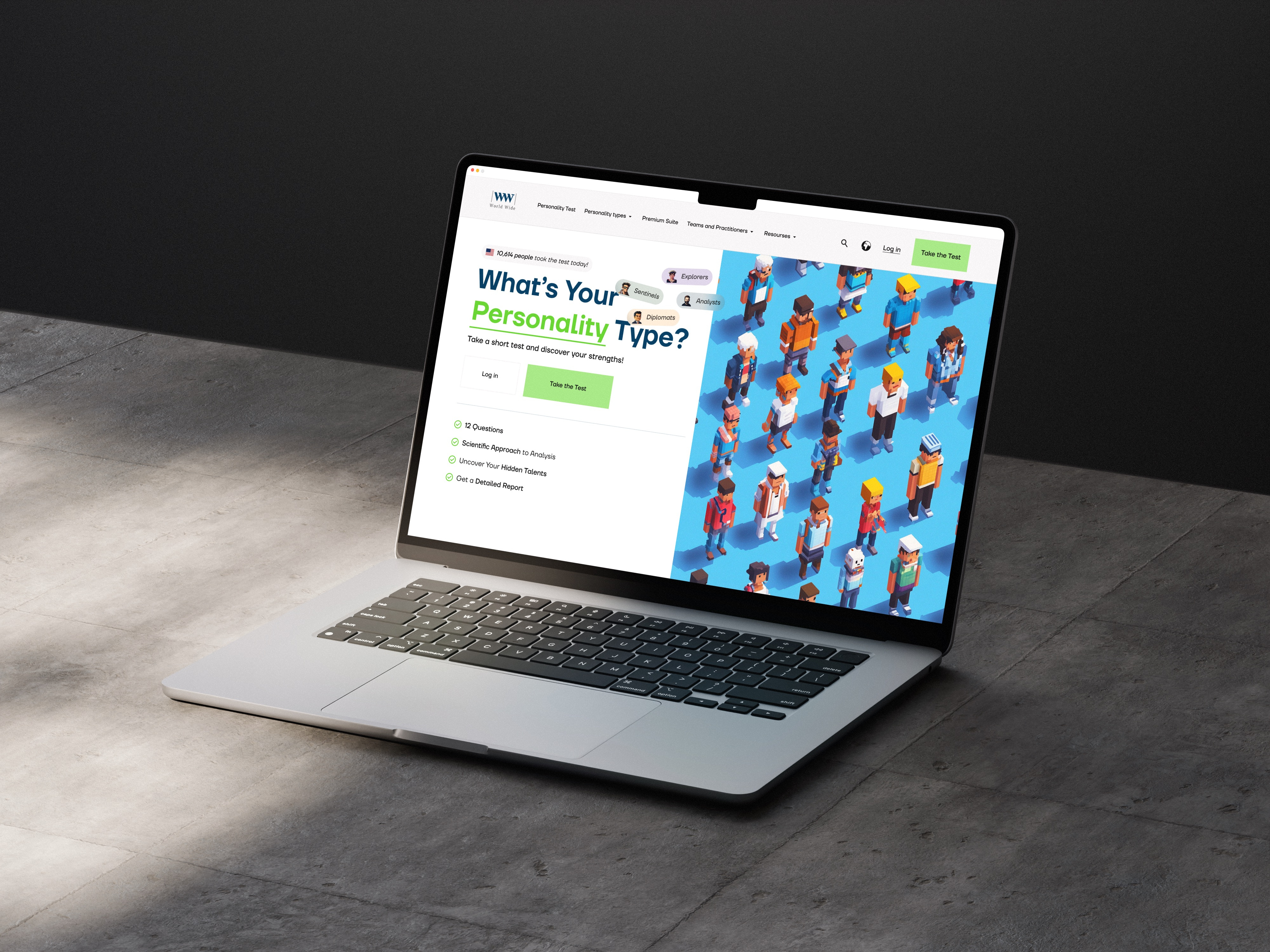Example of Discover Your Personality Type – Engaging Test UI