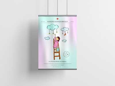 Free Hanging Banner Mockup banner mockup