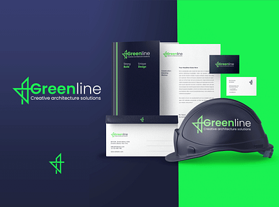 Greenline Architecture Branding architecture branding architecture logo branding construction branding construction logo letter logo modern logo