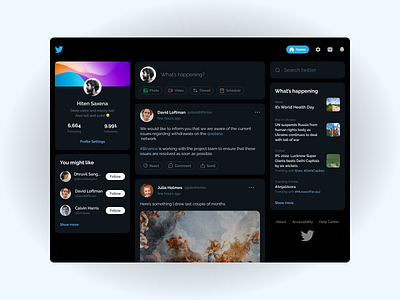 Twitter Revamp adobe xd design illustration logo ui ui design india ux