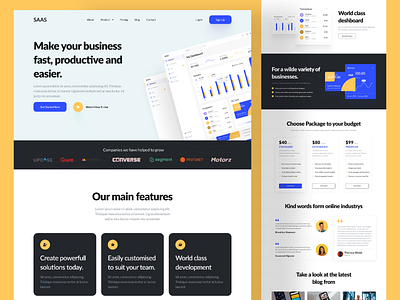 SaaS. E-commerce - Dashboard Landing Page deshboard deshboard landing page design landingpage saas saas landing page ui uiux webpage website