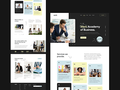 The Werk home page design design home page home page design landing landing design landing page landing page design site ui ux web design website website design
