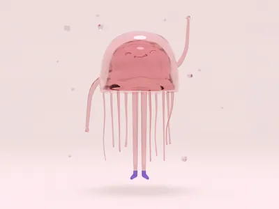 Jelly 3d 3dcharracter 3dillustration editorial illustration illustration jelly jellyfish process procreate