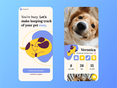 Daily UI #6: User Profile dailyui dog dog profile pet pet profile profile ui